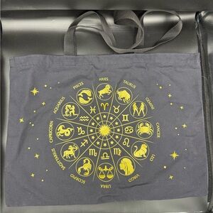 Alex and Ani Cosmically Connected Zodiac Wheel Black Tote Bag